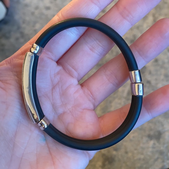 Sterling Silver Greek Key Silicone Bracelet - Picture 8 of 11